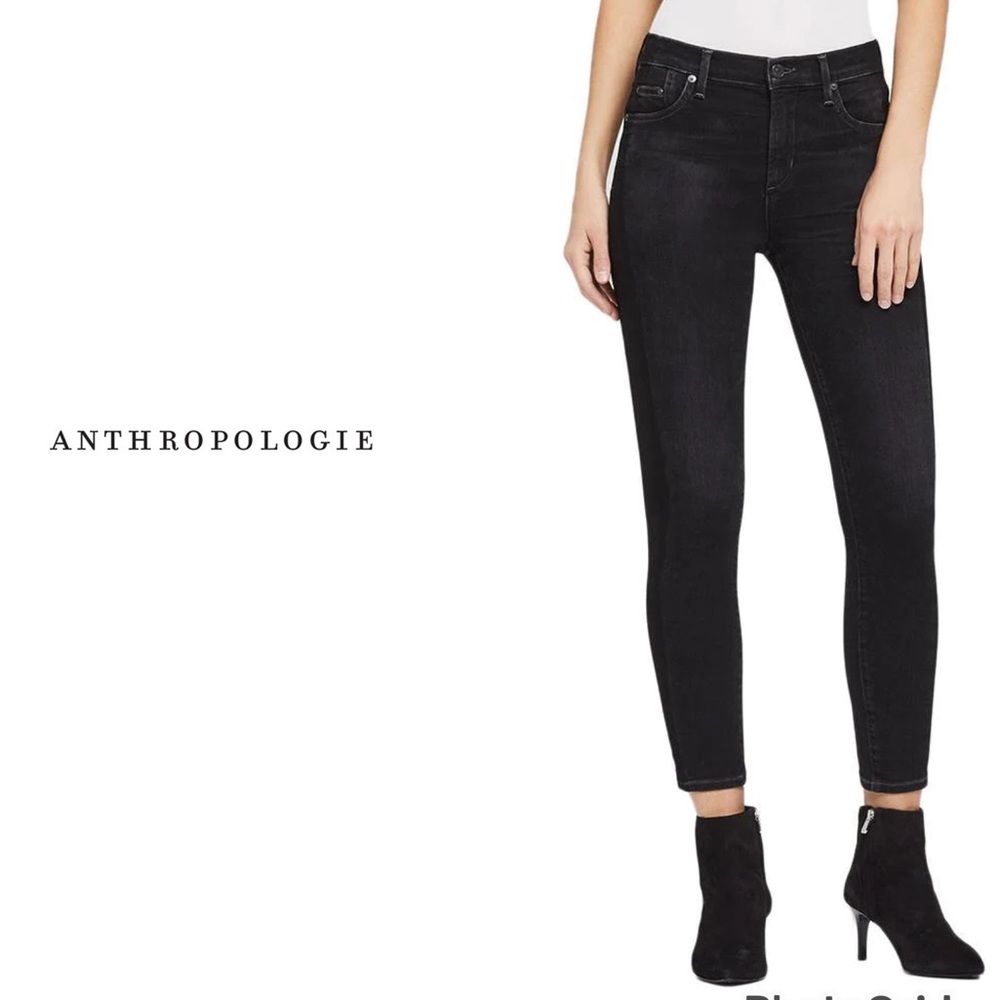 Anthropologie Citizen of Humanity Rocket high rise crop jeans - black